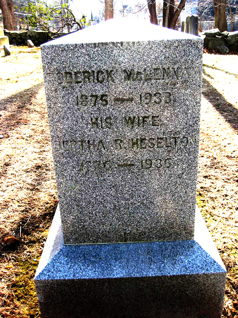 Photo of headstones/Roderick McLennan 1875 (abt 1865) - 1933 hdstn Evergreen Cem Nashua NH